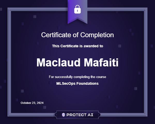 MLSecOps Foundations Certificate