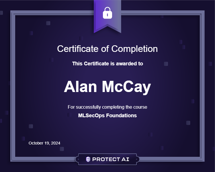 MLSecOps Foundations Certificate