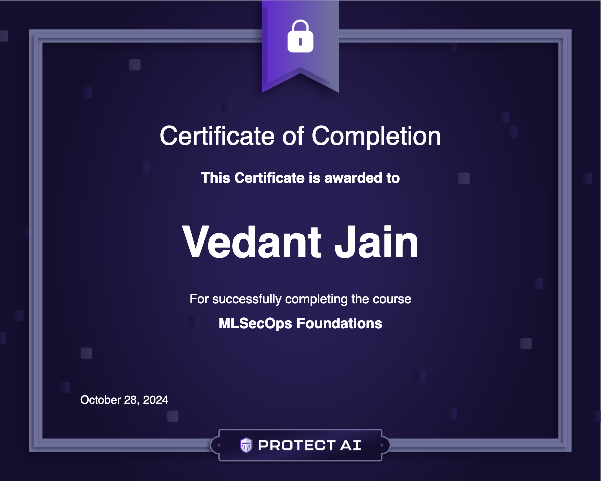 MLSecOps Foundations Certificate
