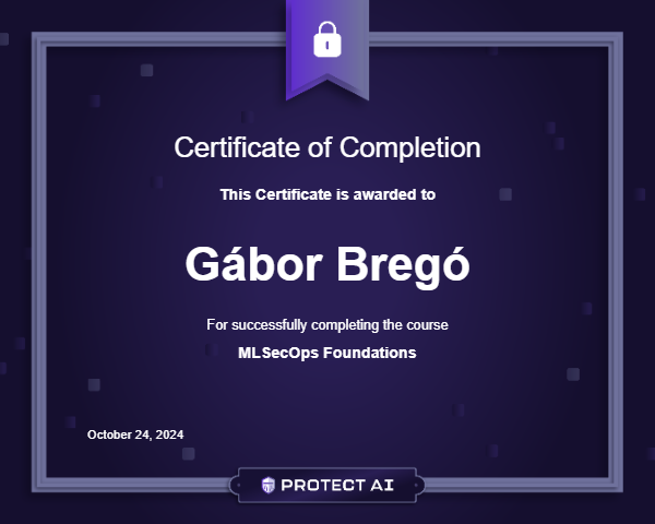 MLSecOps Foundations Certificate