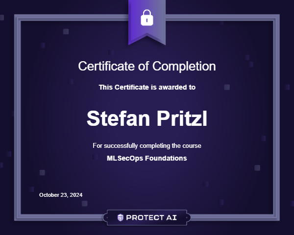 MLSecOps Foundations Certificate