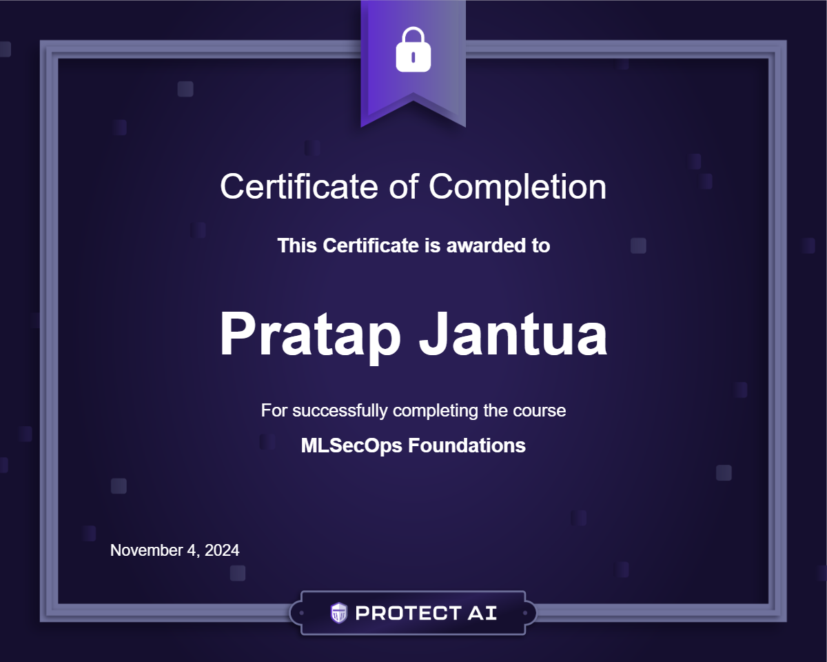 MLSecOps Foundations Certificate