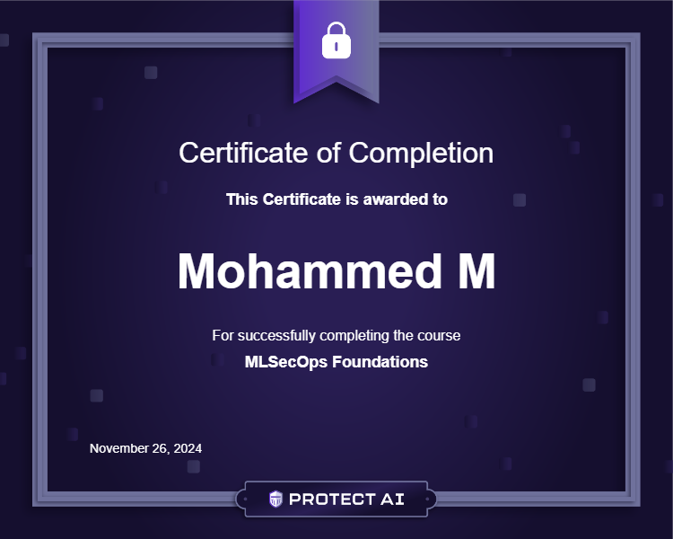 MLSecOps Foundations Certificate