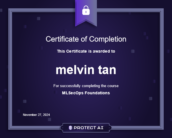 MLSecOps Foundations Certificate