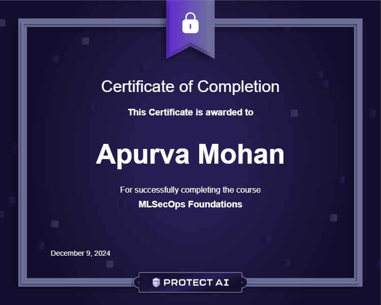 MLSecOps Foundations Certificate