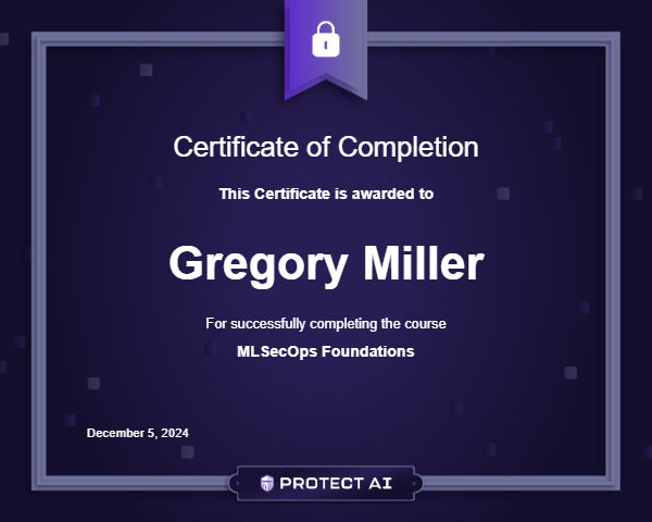 MLSecOps Foundations Certificate