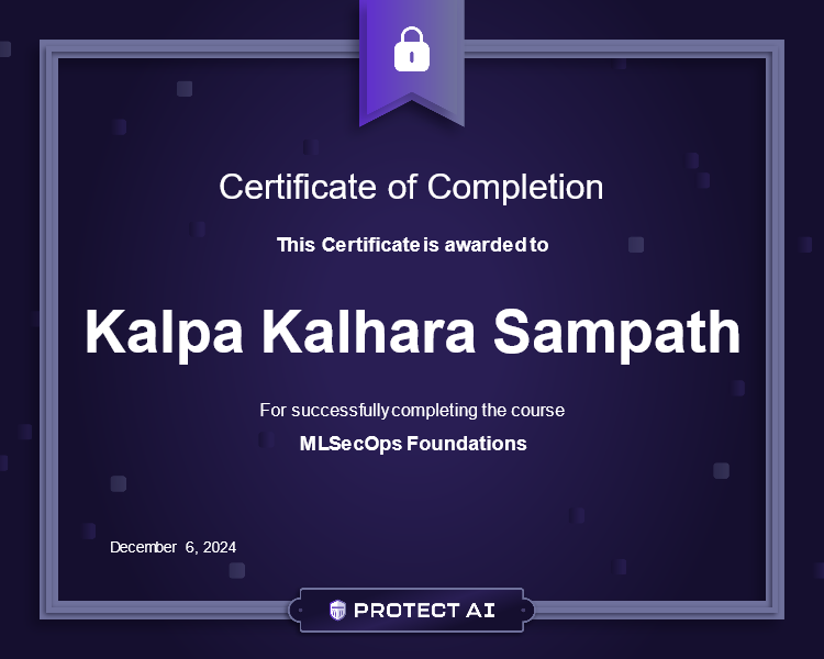 MLSecOps Foundations Certificate
