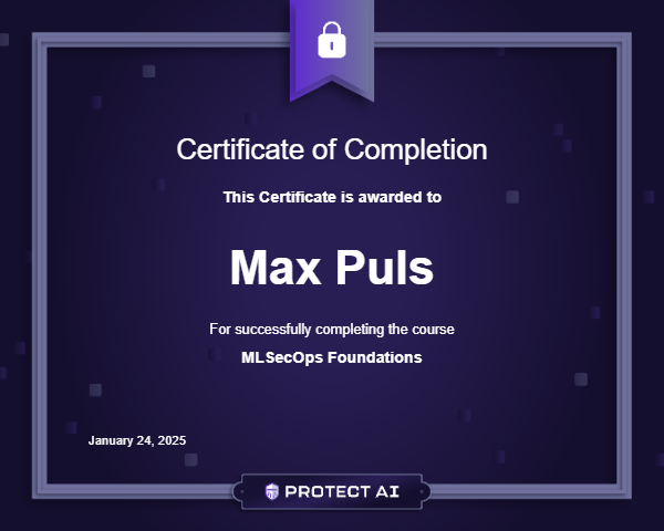 MLSecOps Foundations Certificate