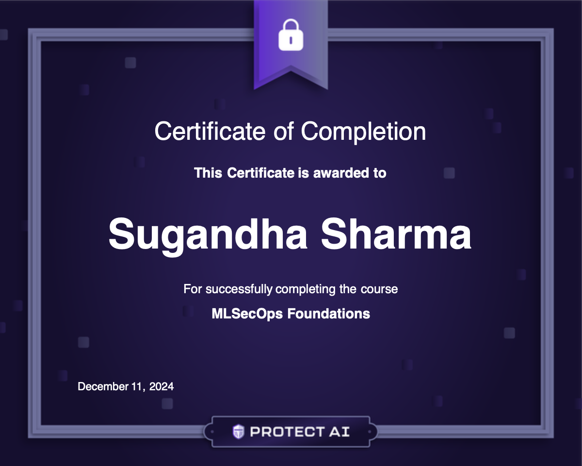 MLSecOps Foundations Certificate