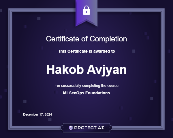 MLSecOps Foundations Certificate
