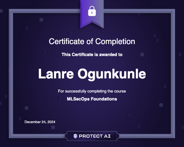 MLSecOps Foundations Certificate
