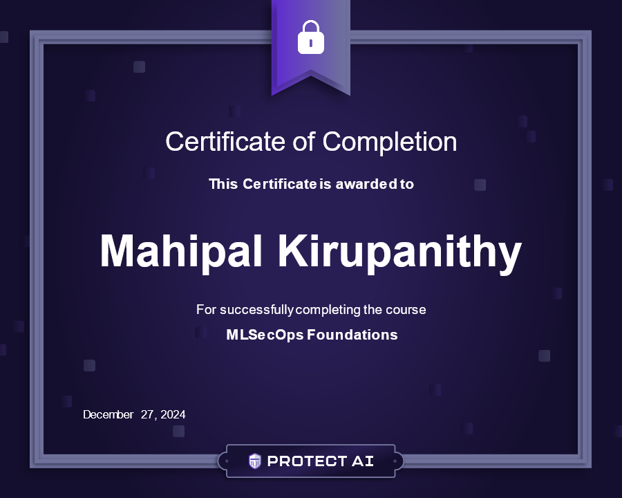 MLSecOps Foundations Certificate