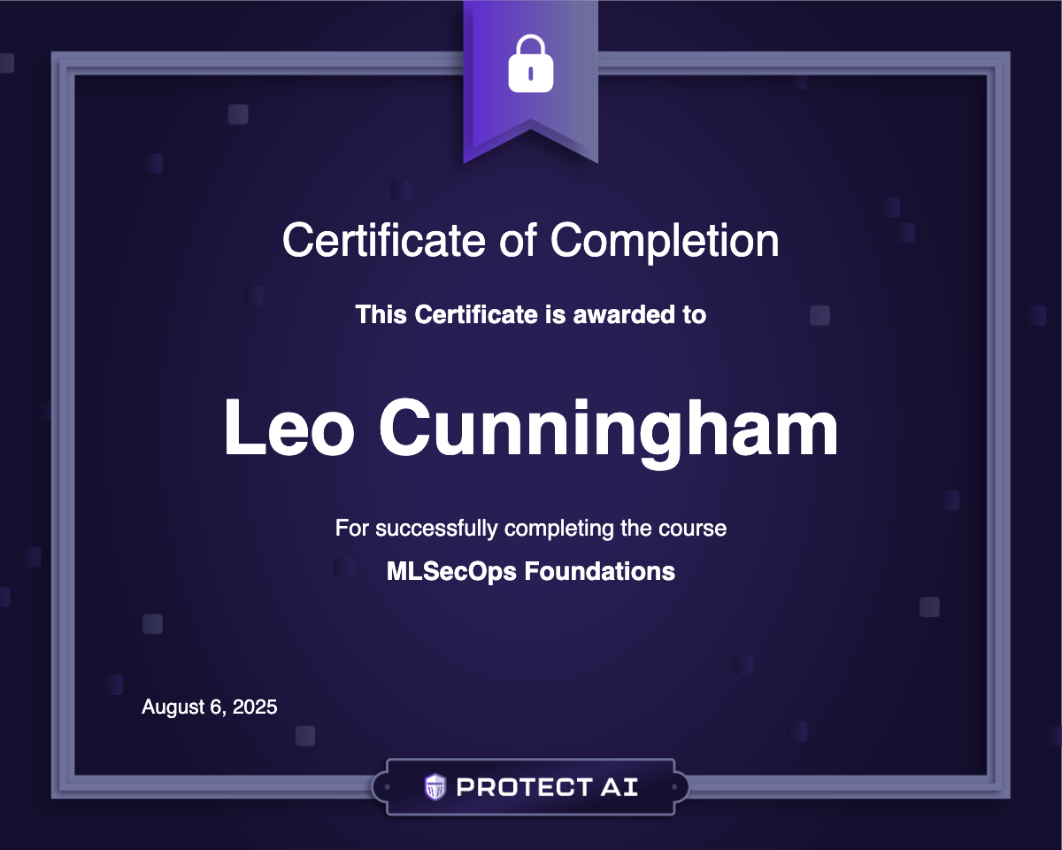 MLSecOps Foundations Certificate