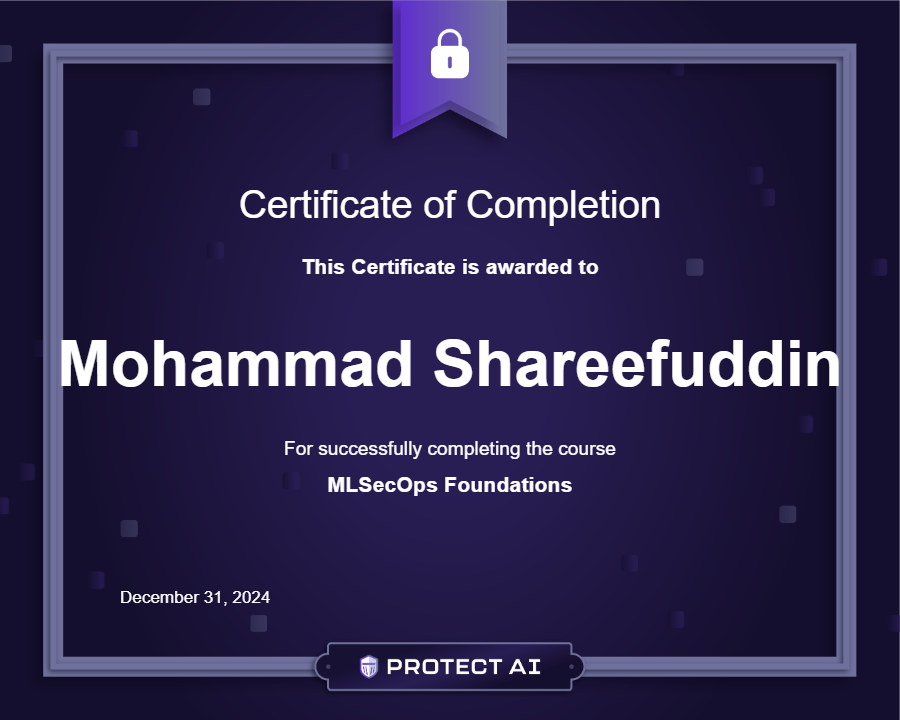 MLSecOps Foundations Certificate