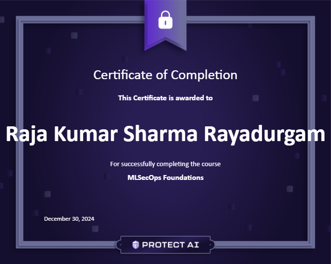 MLSecOps Foundations Certificate