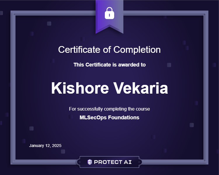MLSecOps Foundations Certificate