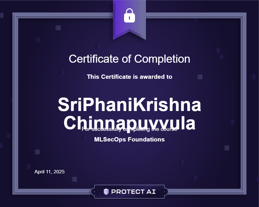MLSecOps Foundations Certificate
