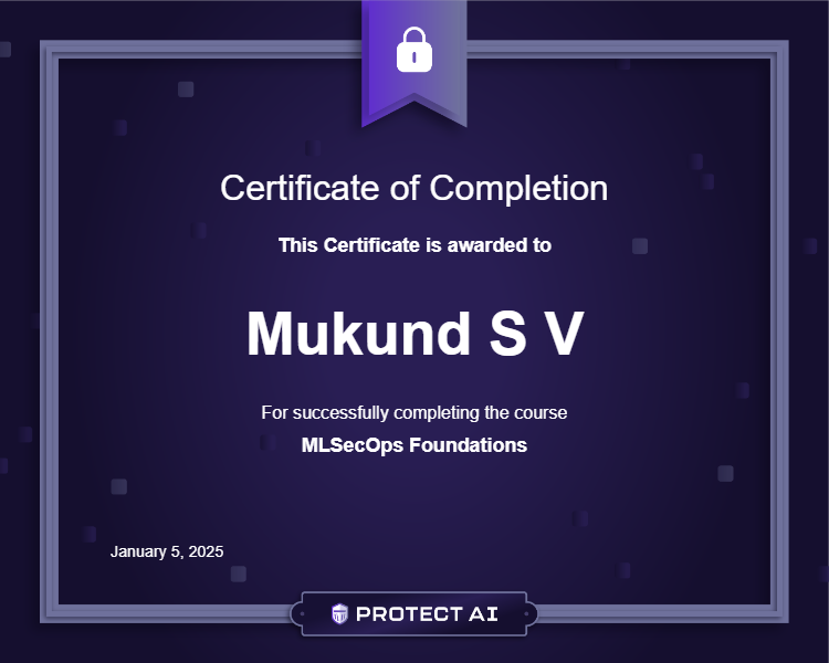 MLSecOps Foundations Certificate