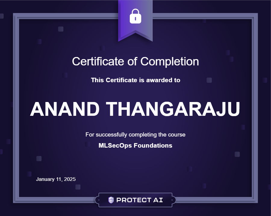 MLSecOps Foundations Certificate