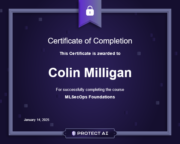 MLSecOps Foundations Certificate