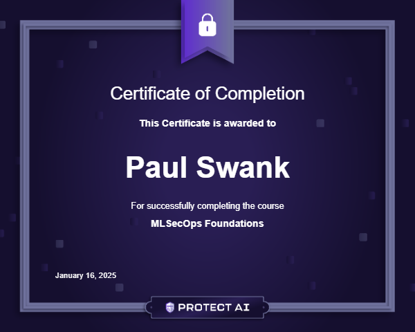 MLSecOps Foundations Certificate
