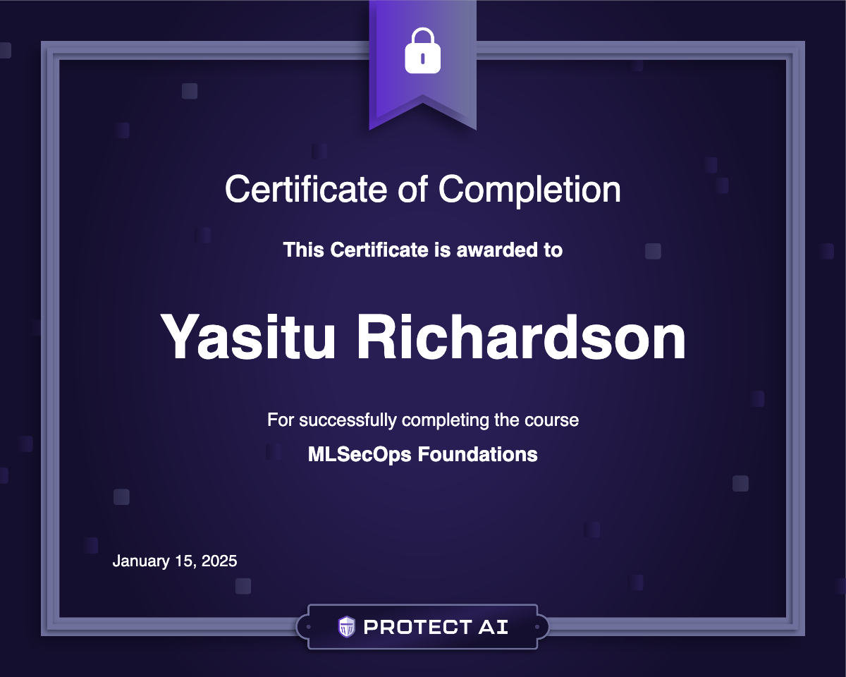 MLSecOps Foundations Certificate