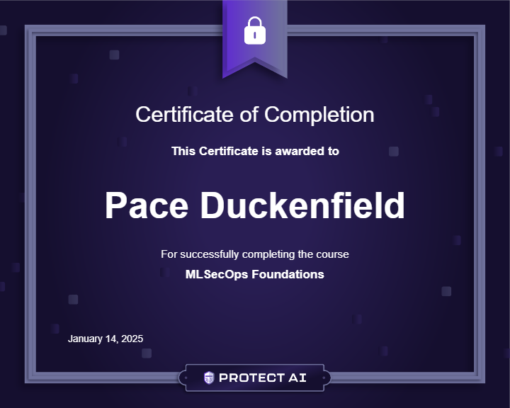 MLSecOps Foundations Certificate
