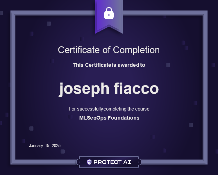 MLSecOps Foundations Certificate