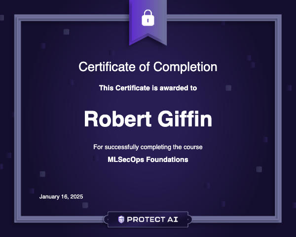 MLSecOps Foundations Certificate