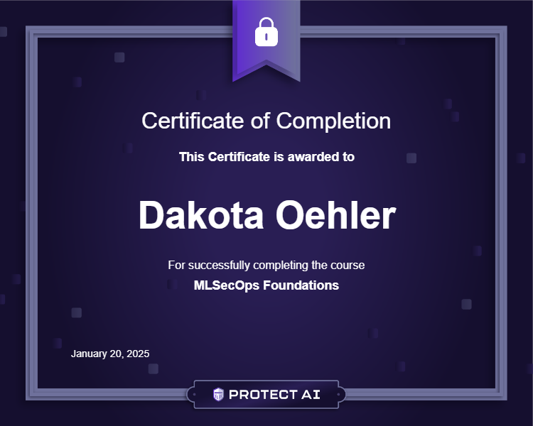 MLSecOps Foundations Certificate