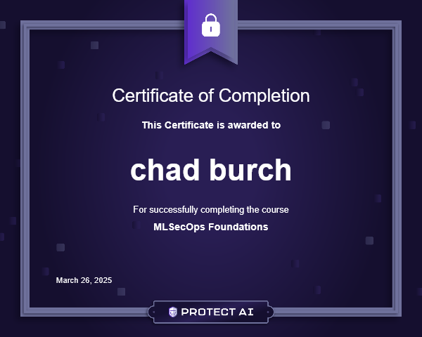 MLSecOps Foundations Certificate