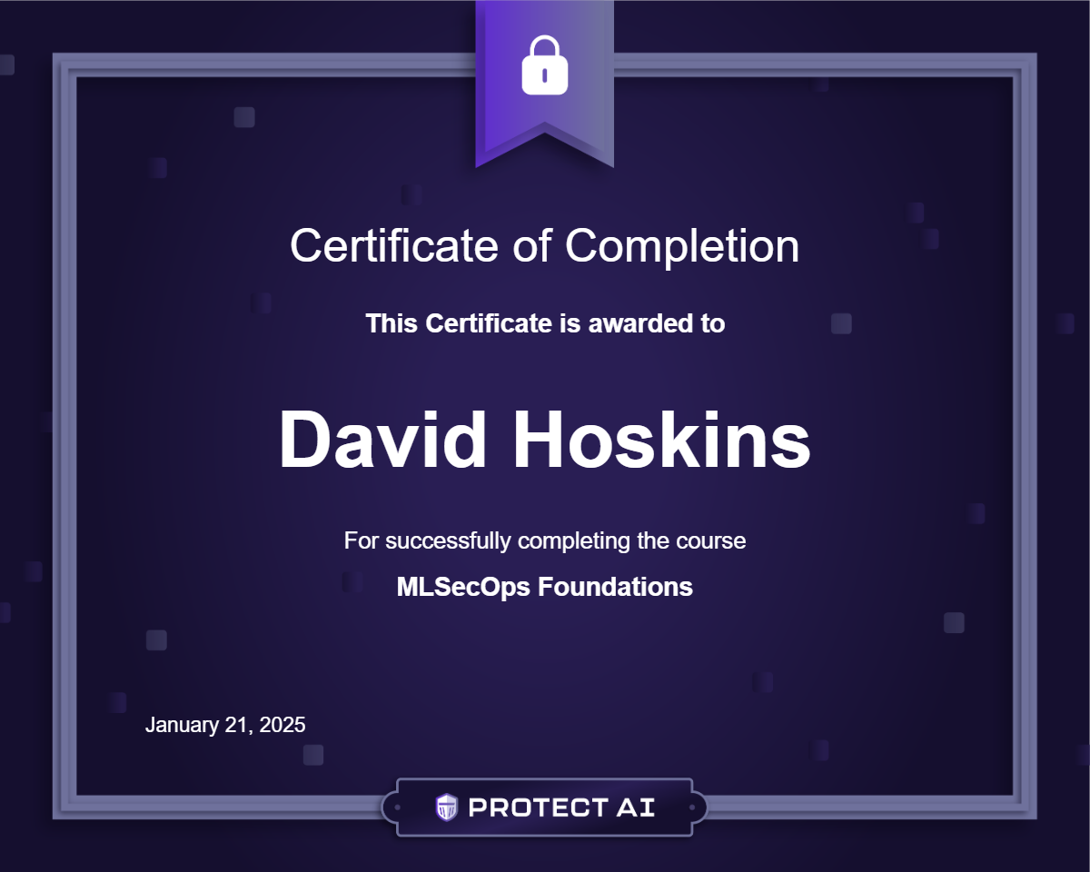 MLSecOps Foundations Certificate