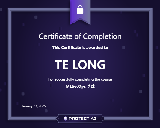 MLSecOps Foundations Certificate