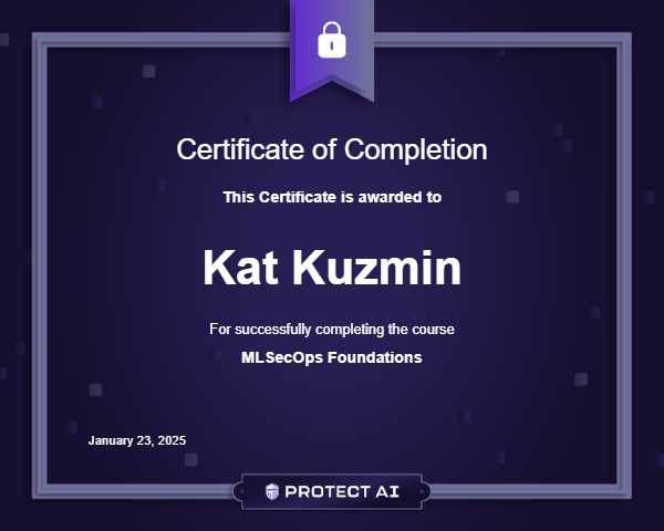 MLSecOps Foundations Certificate