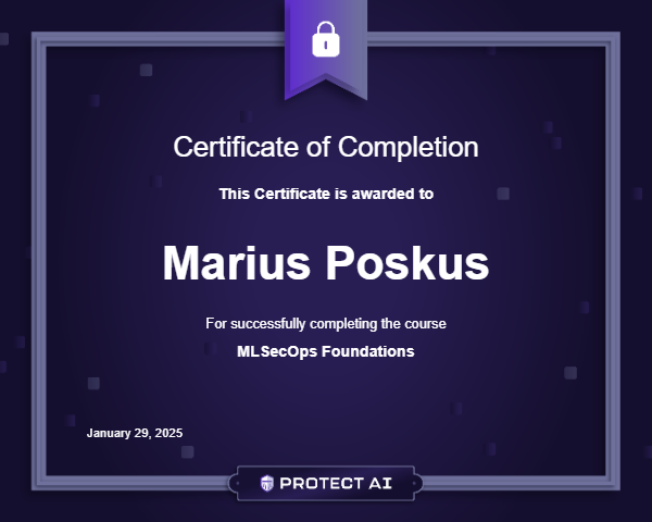 MLSecOps Foundations Certificate