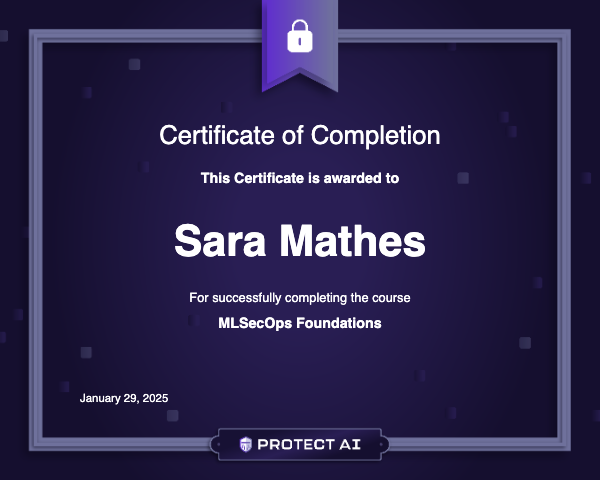 MLSecOps Foundations Certificate