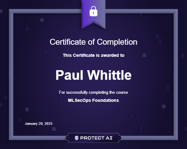 MLSecOps Foundations Certificate