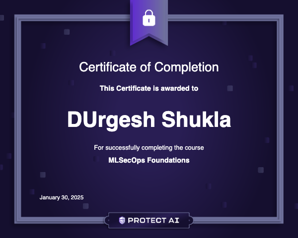 MLSecOps Foundations Certificate