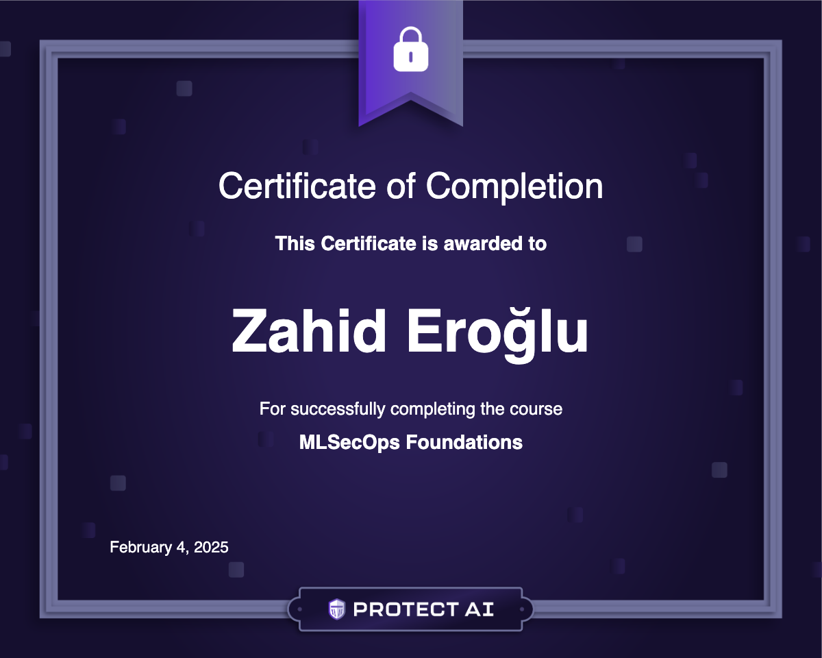 MLSecOps Foundations Certificate
