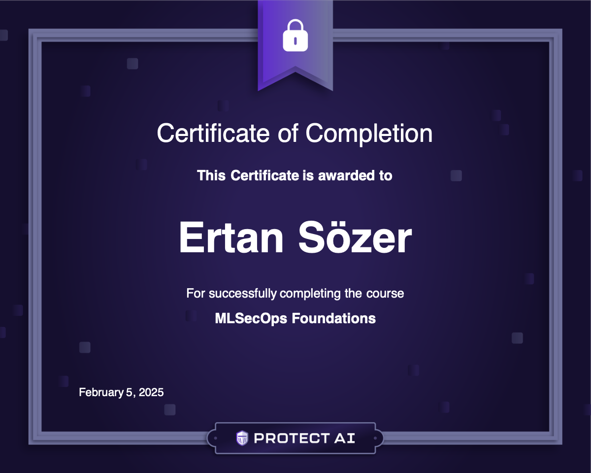 MLSecOps Foundations Certificate