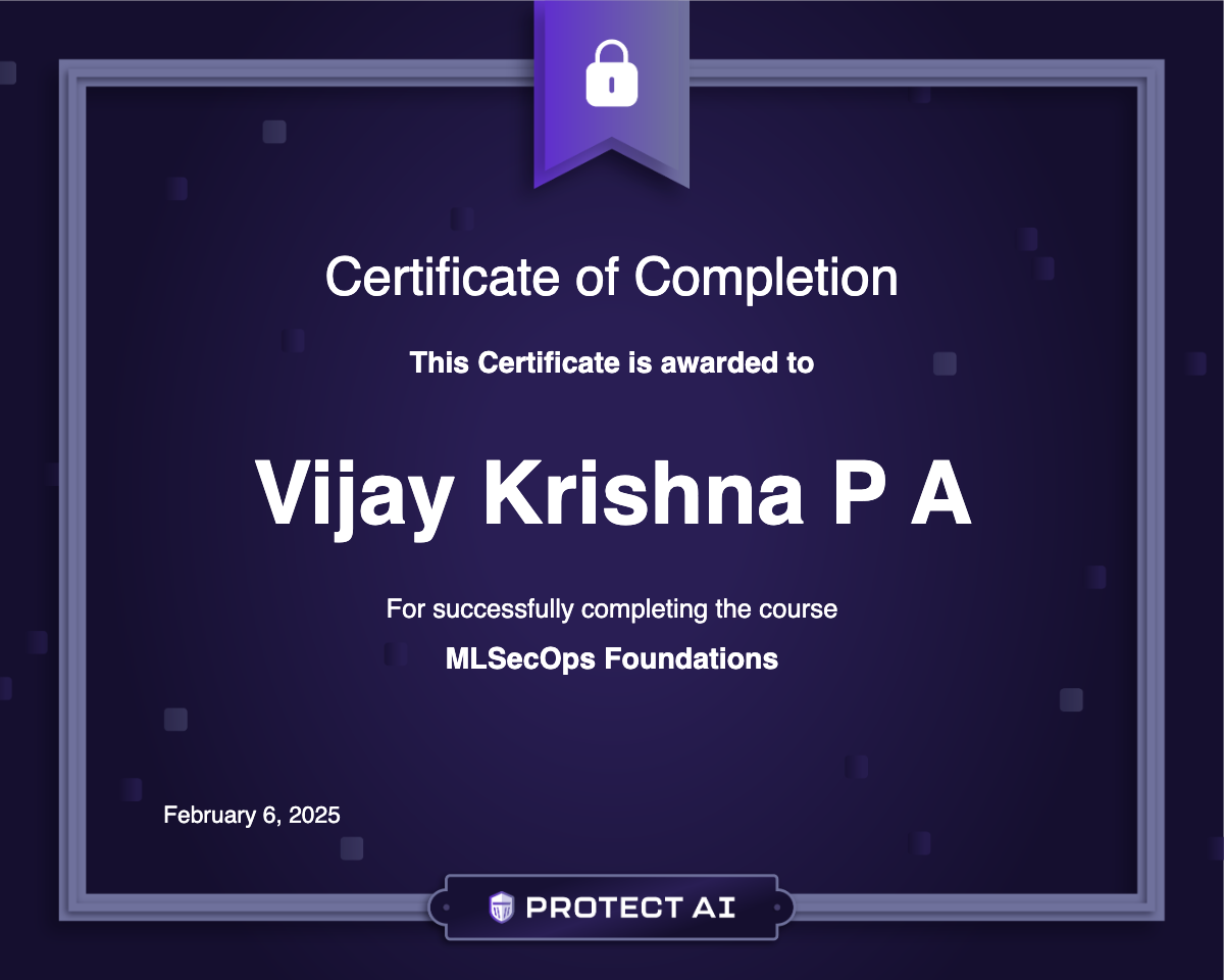 MLSecOps Foundations Certificate