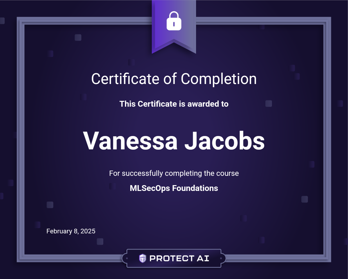 MLSecOps Foundations Certificate