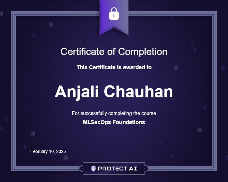MLSecOps Foundations Certificate