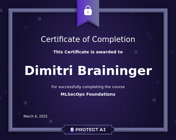 MLSecOps Foundations Certificate