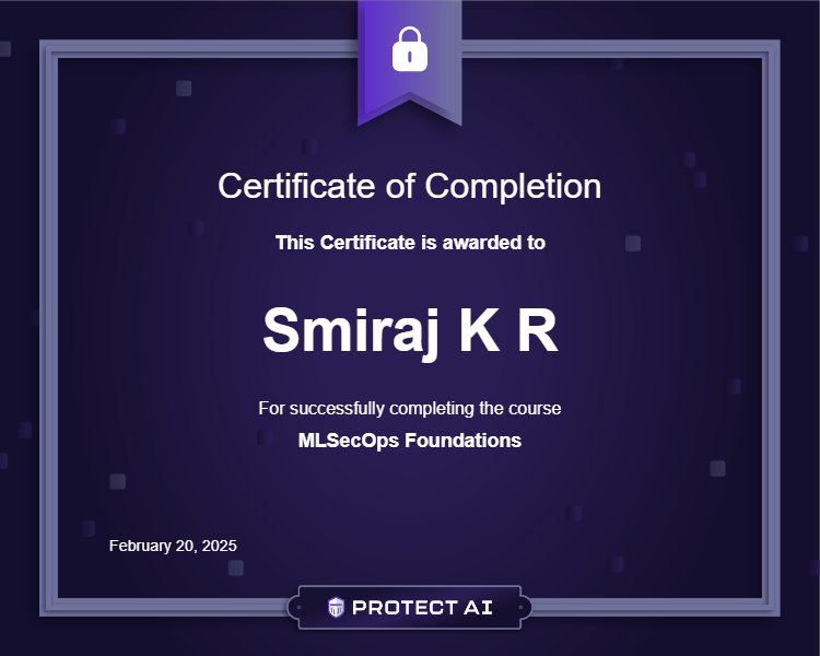 MLSecOps Foundations Certificate