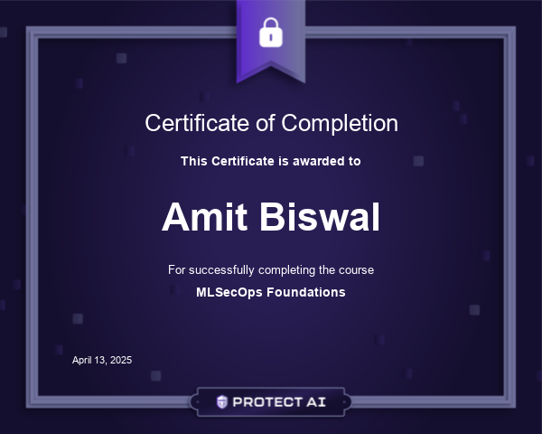 MLSecOps Foundations Certificate