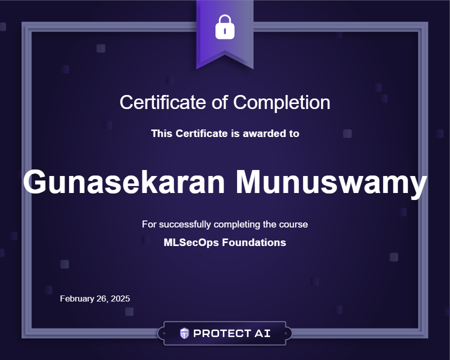 MLSecOps Foundations Certificate