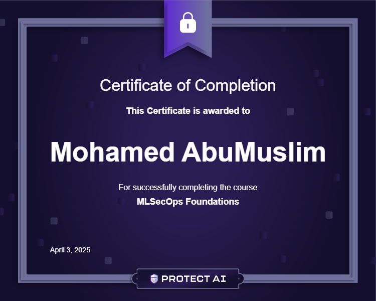 MLSecOps Foundations Certificate