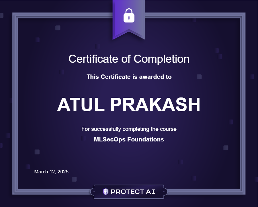 MLSecOps Foundations Certificate