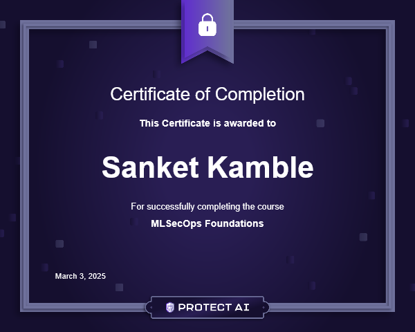 MLSecOps Foundations Certificate